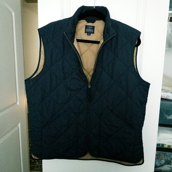 J Crew Navy Blue Quilted Walker Vest NWOT - Picture 6 of 8